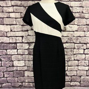 MENU NWT Vintage Black & White Short Sleeve Dress Size 8